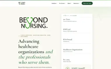 Beyond Nursing, a site we built