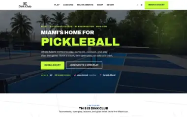 Dink Club, a site we built