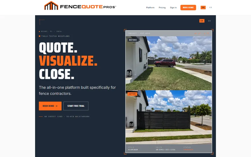 The Fence Quote Pros home page
